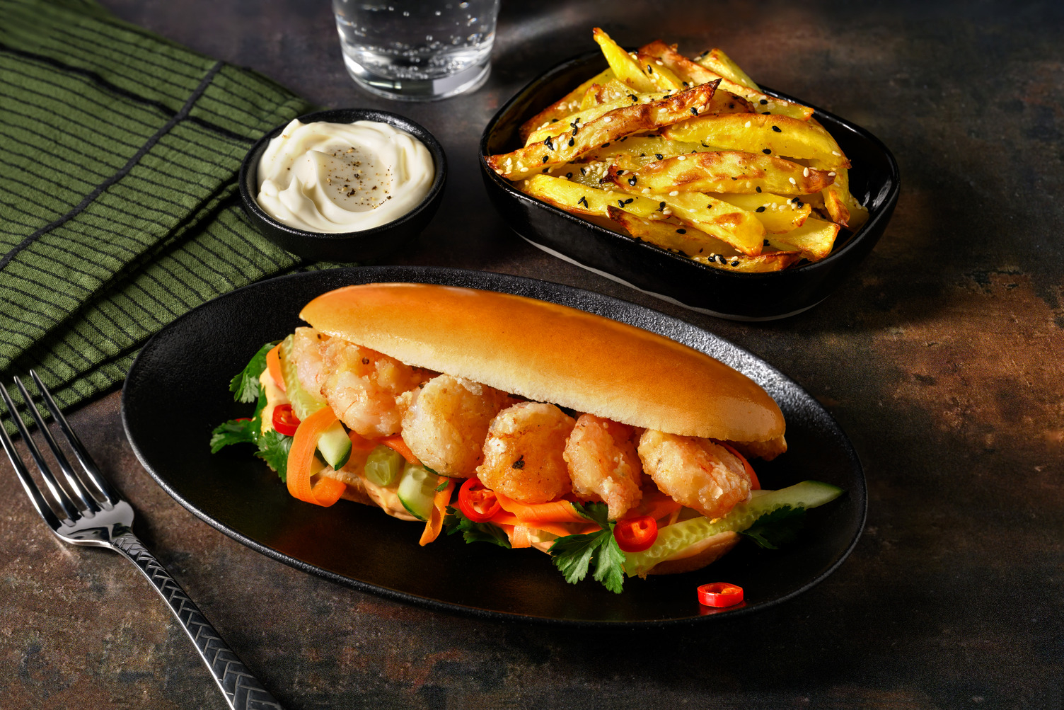 Loaded Crispy Prawn & Pickled Carrot Banh Mi