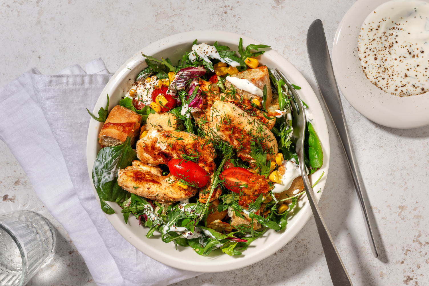 Smokey Ranch Chicken & Cherry Tomato Salad