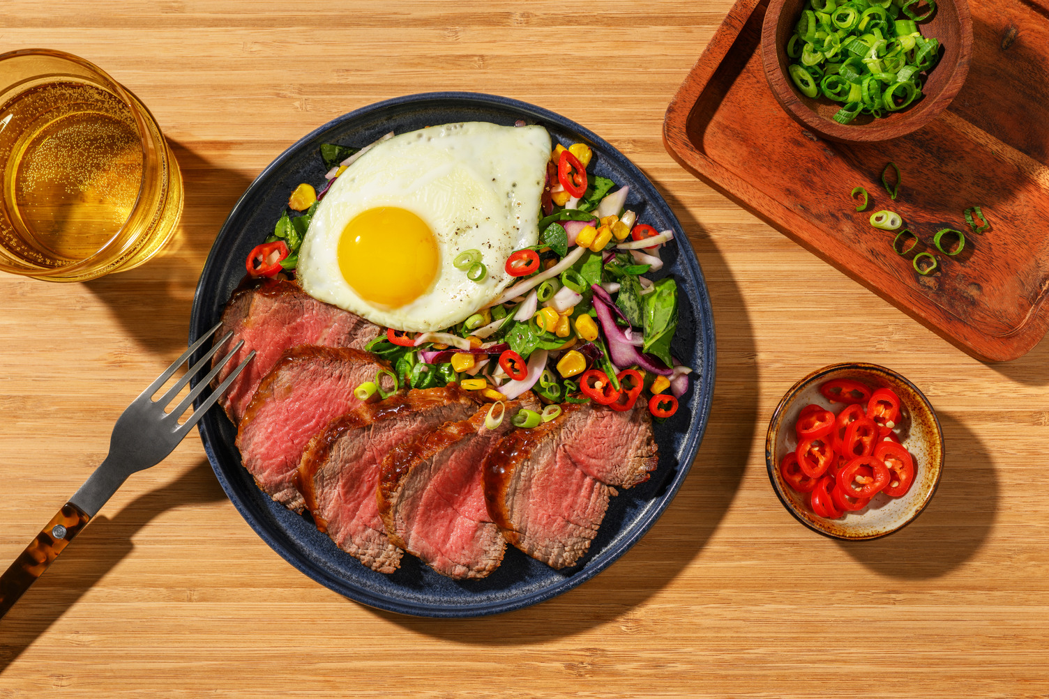 Double Sticky Korean Beef Rump & Corn Slaw