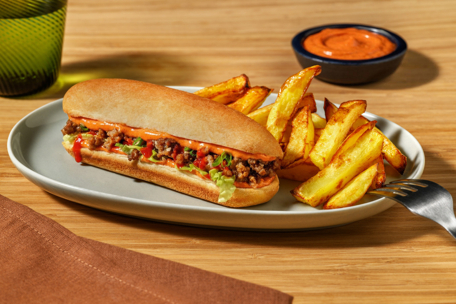 Korean-Style Double Beef & Pork Brioche Rolls