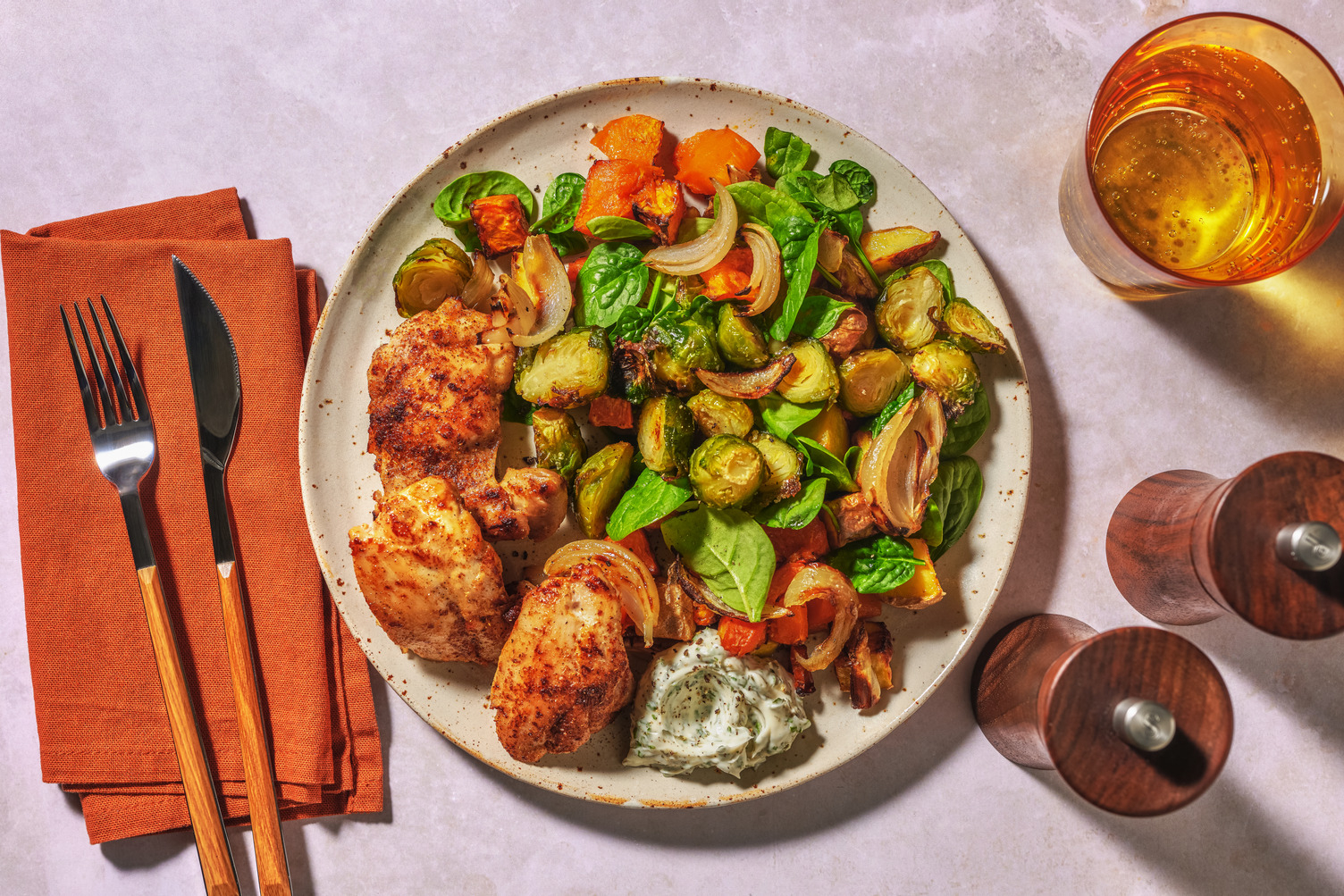 Herby Roast Chicken & Veggie Toss