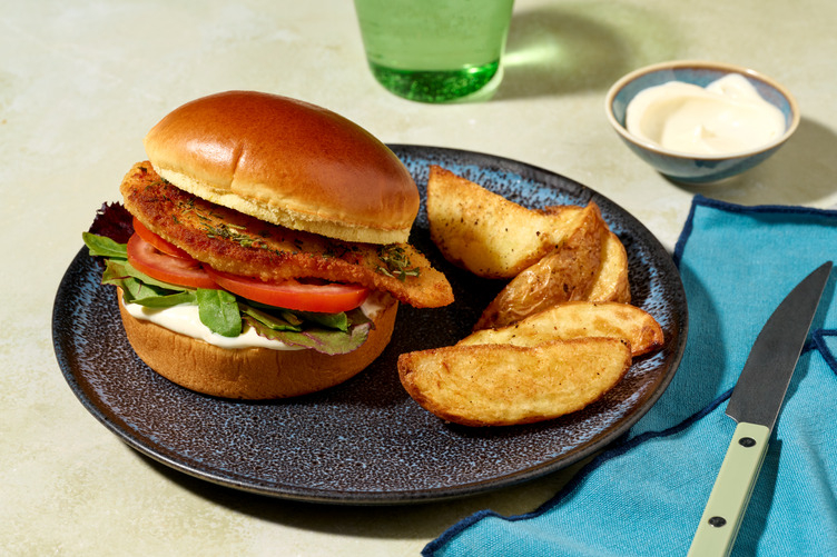 Herby Crumbed Chicken & Bacon Supreme Burger