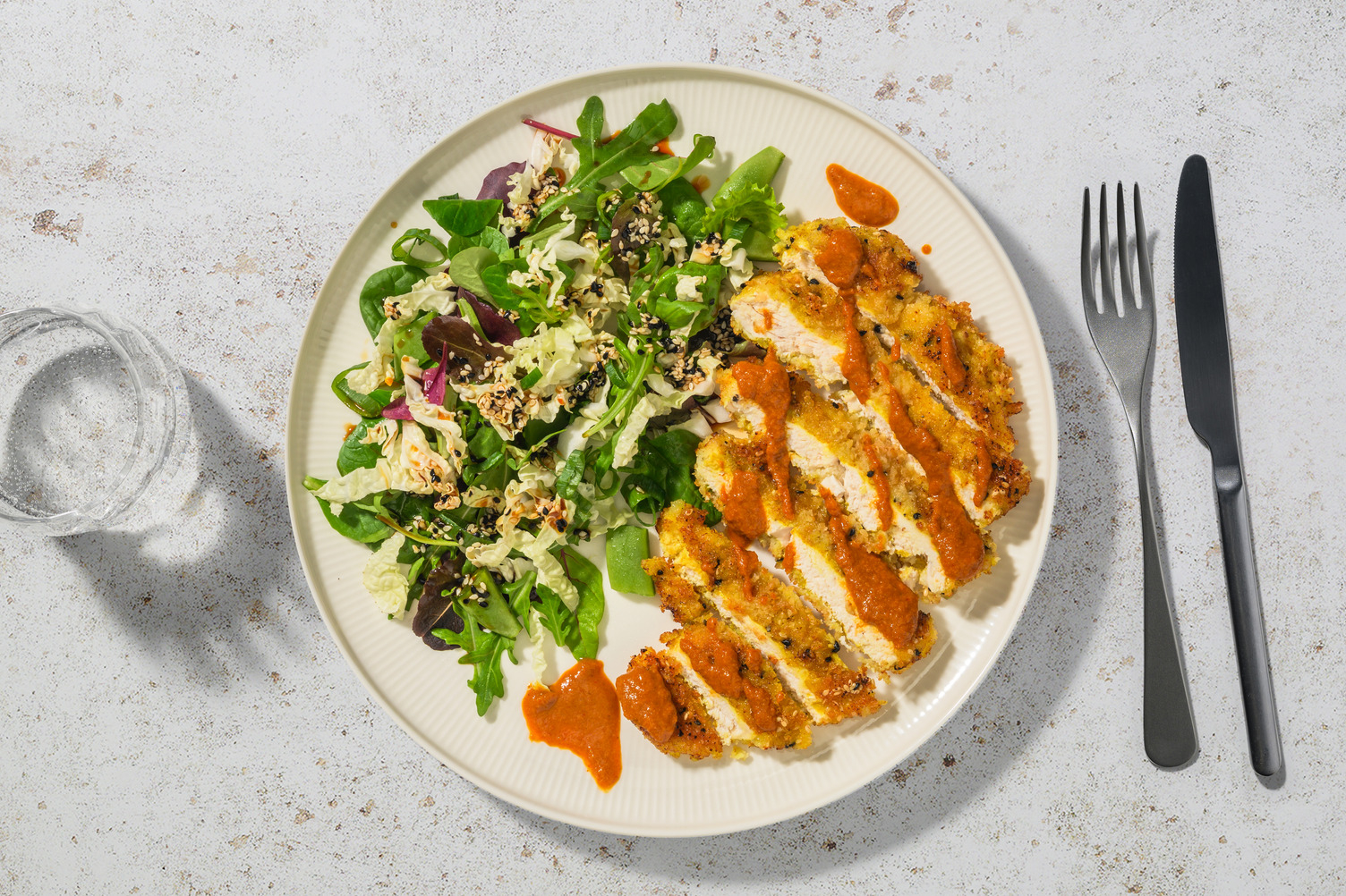 Double Sesame-Crusted Chicken Schnitzel