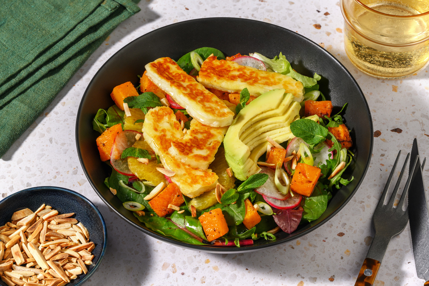 Honey Halloumi, Pumpkin & Orange Salad