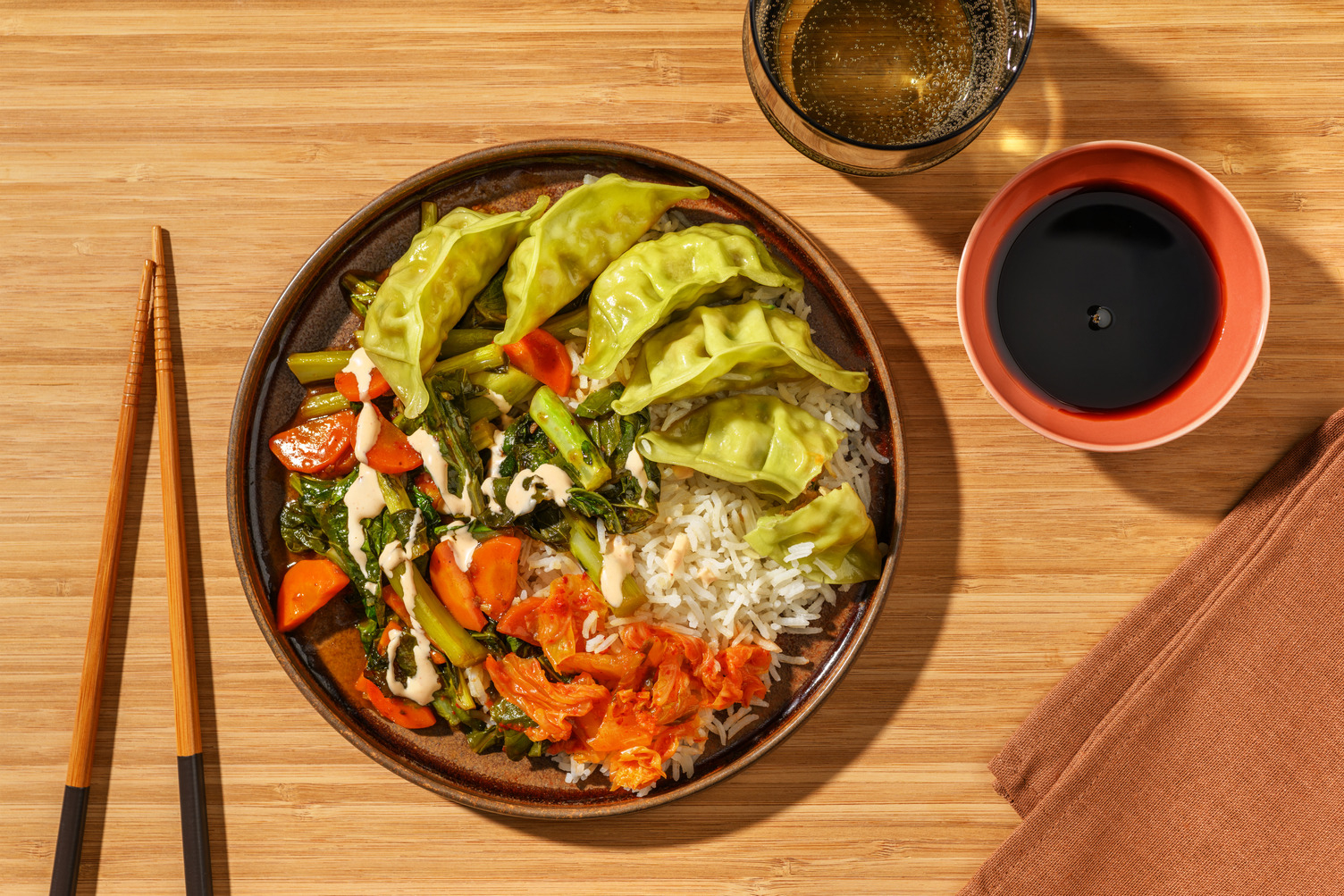 Prawn-Ginger Dumpling & Plant-Based Kimchi