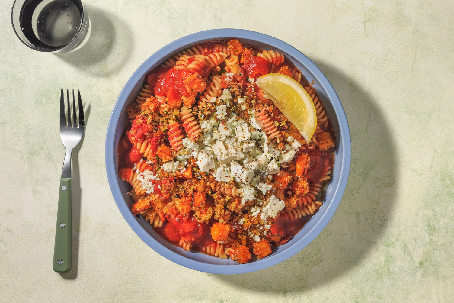 Roast Pumpkin, Chicken & Goat Cheese Fusilli