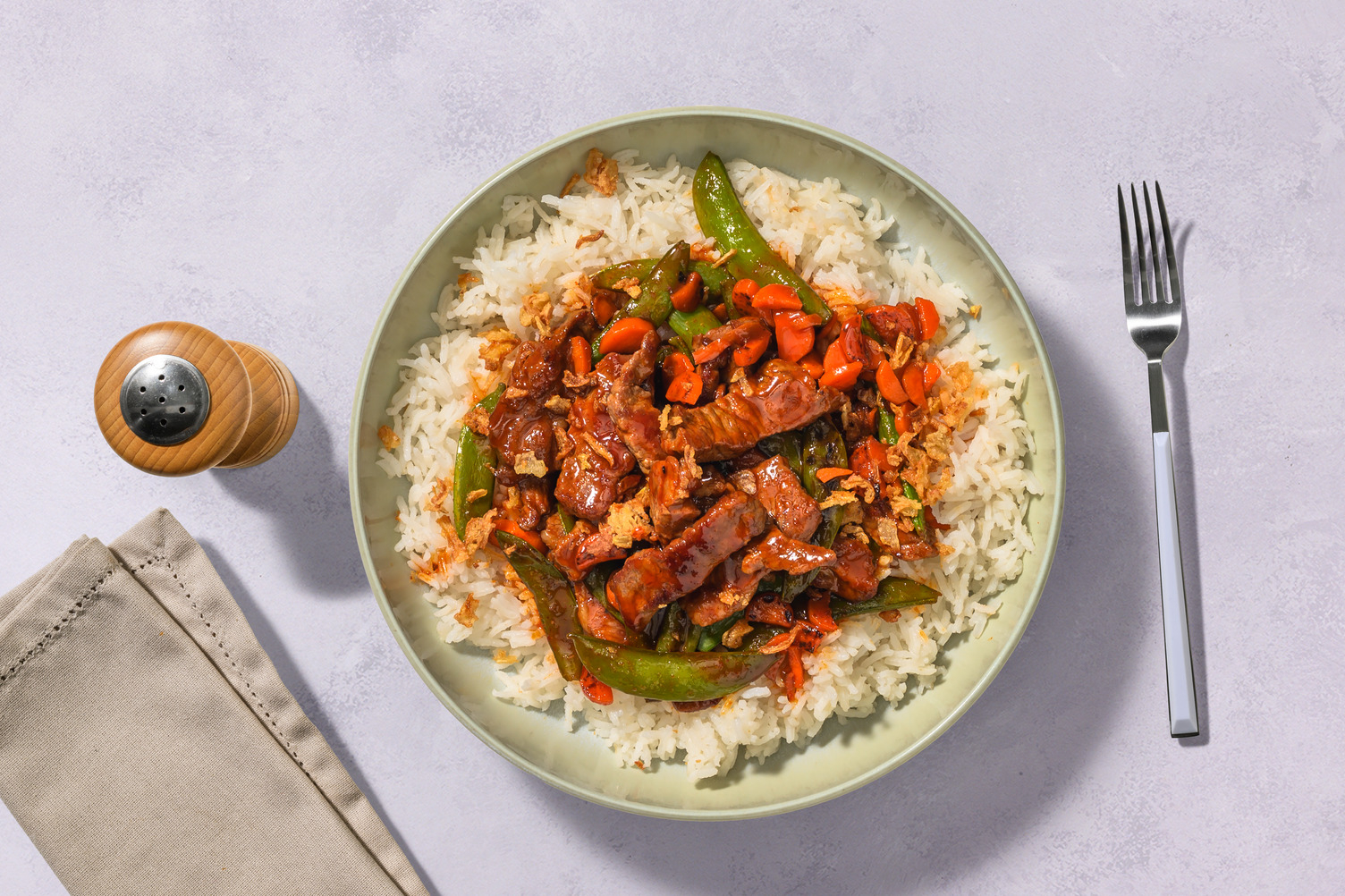 Sichuan Beef & Pea Pod Stir-Fry