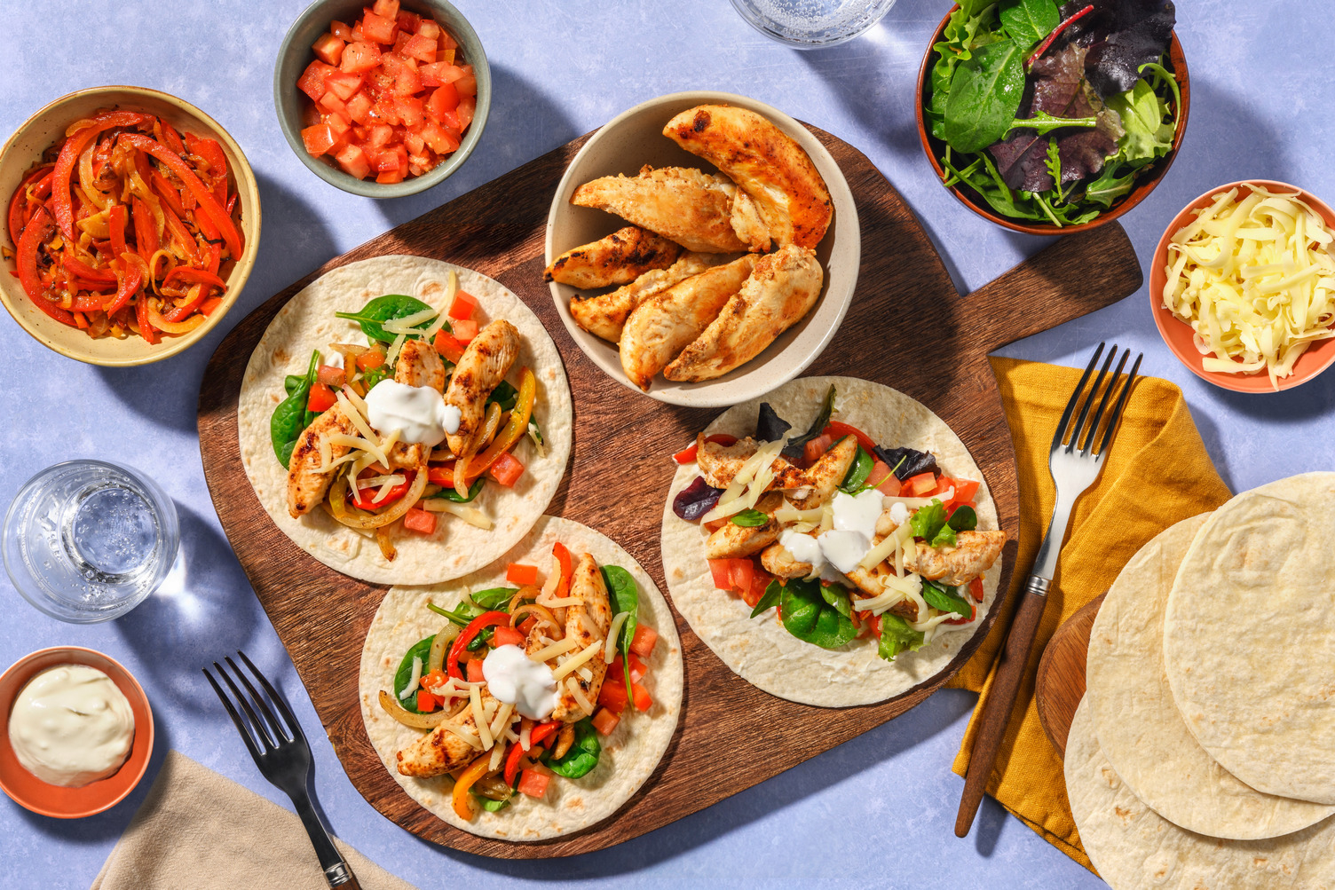 Double Loaded Tex-Mex Chicken Fajita Feast