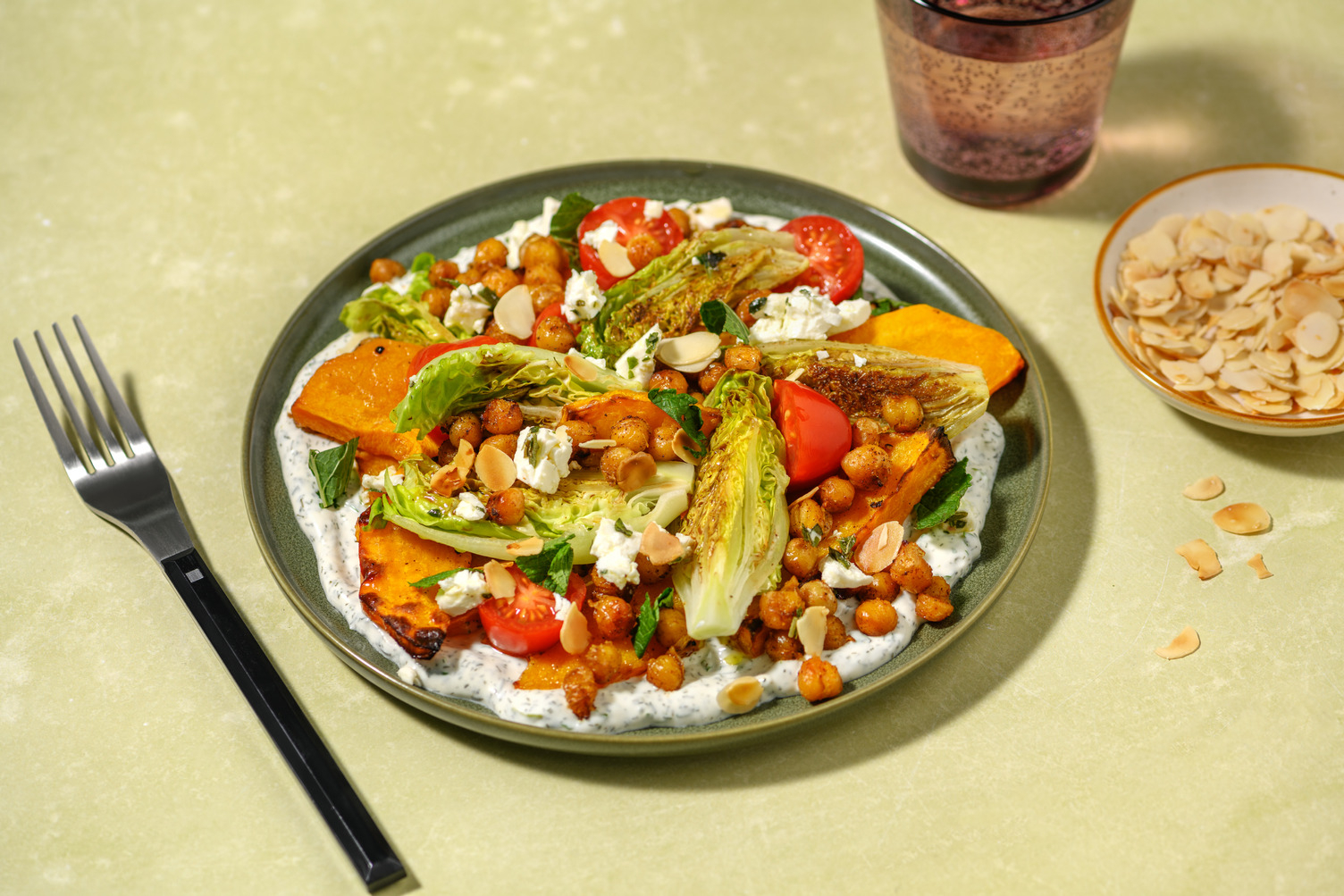 Salmon, Pumpkin & Paprika Chickpea Cos Heart Medley