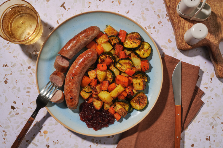 One-Tray Salmon & Paprika Veg