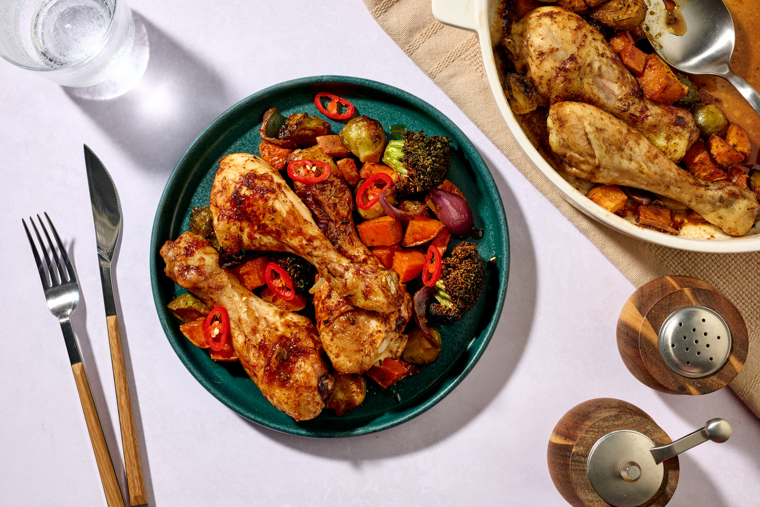Asian Chicken Drumstick & Green Veg Traybake