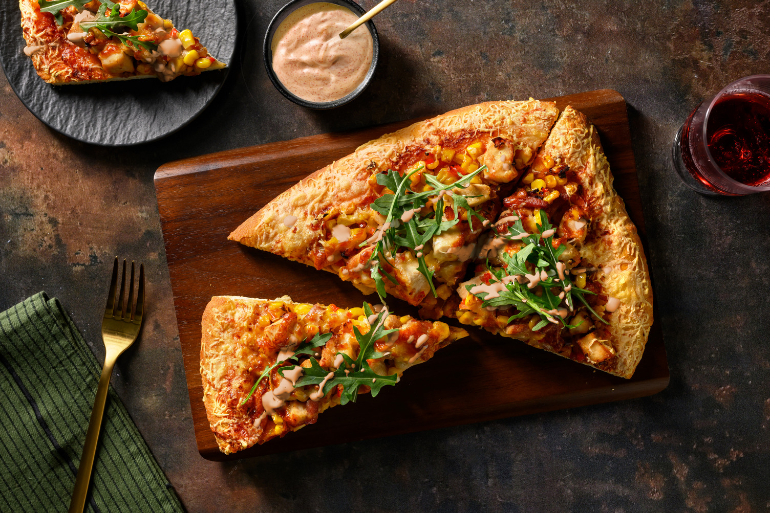 Cheesy Crust Chicken & Bacon Pizza