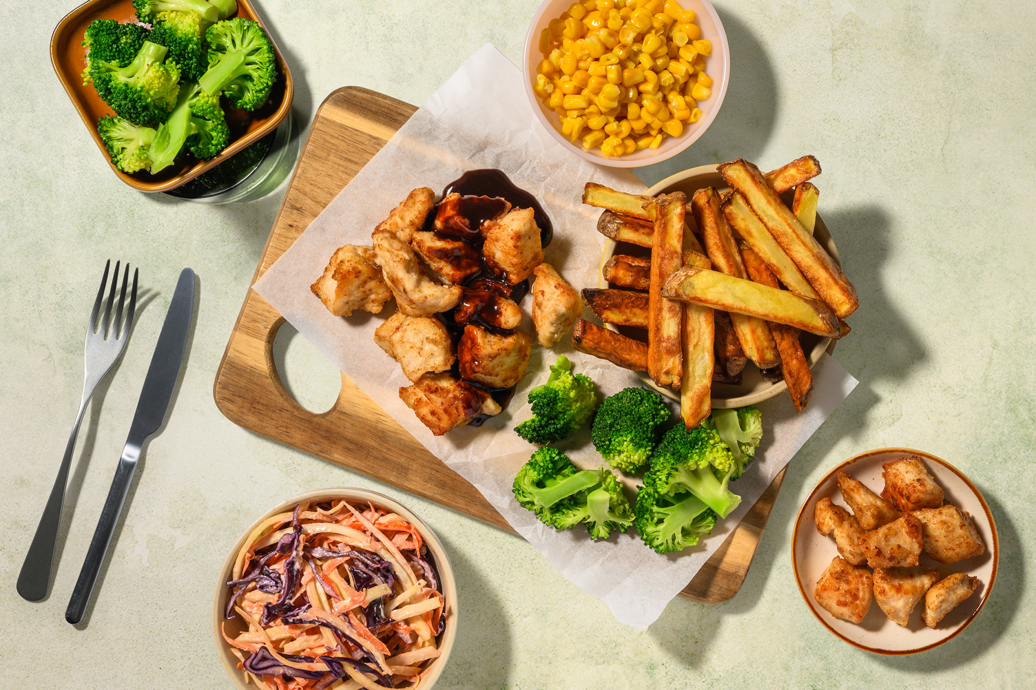 Share-Style Double Aussie Popcorn Chicken & Chips