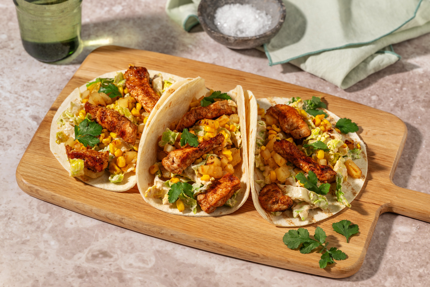 Speedy Jerk Beef & Charred Pineapple Tacos