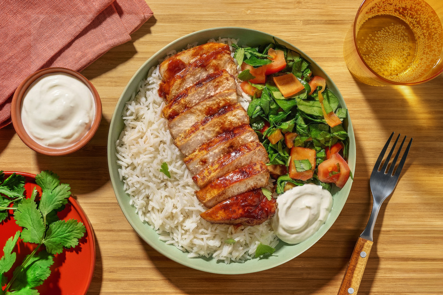 Saucy Spiced Pork Rice Bowl