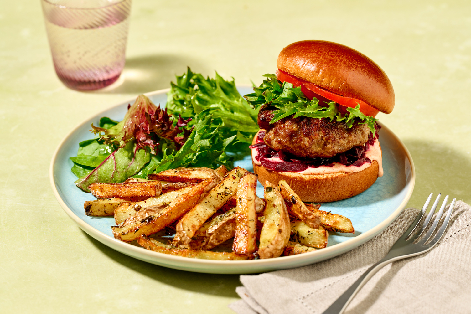 All-American Halloumi & Beetroot Relish Burger
