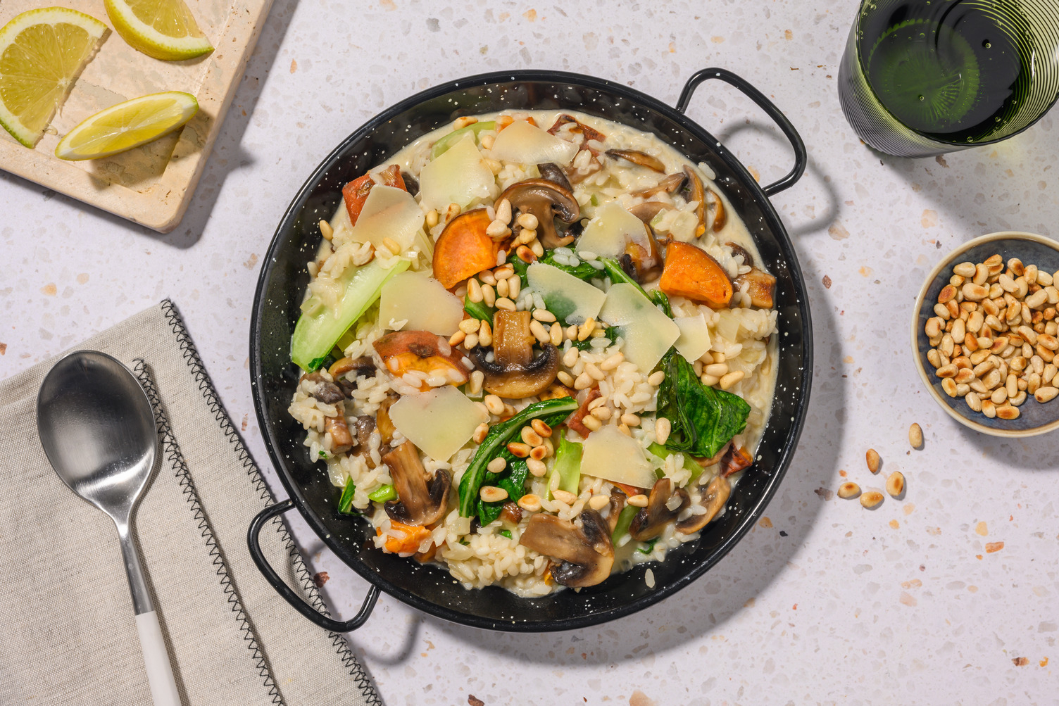 Roast Sweet Potato, Chicken & Mushroom Risotto 