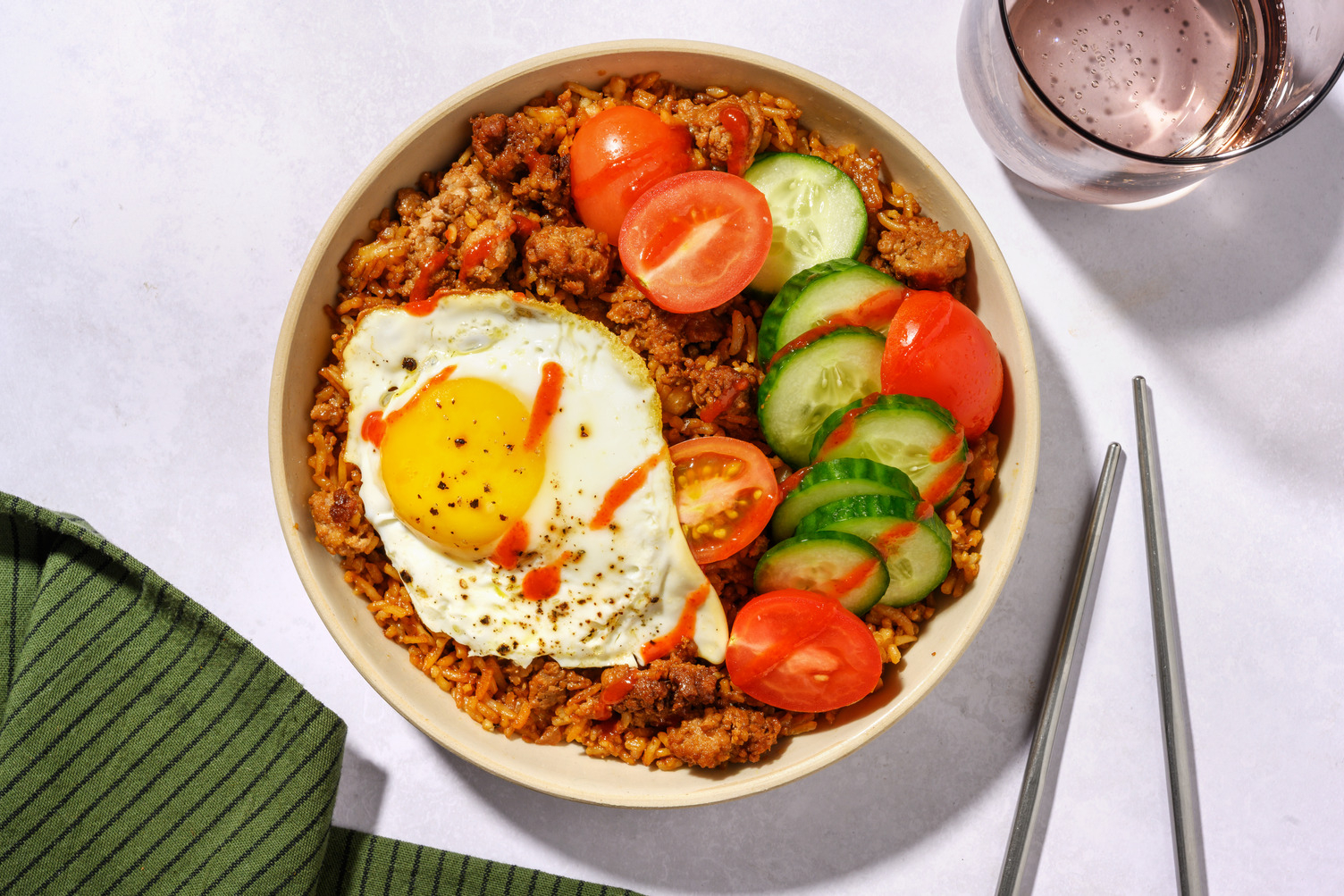 Beef Nasi Goreng & Vibrant Veg