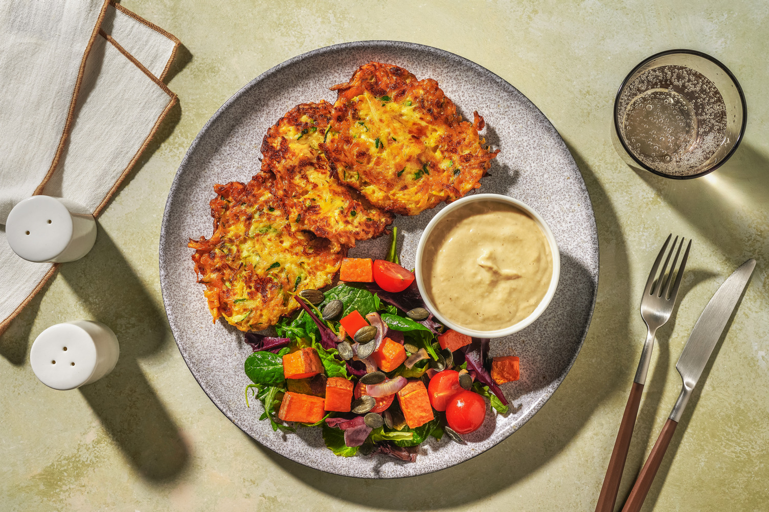 Bacon, Zucchini, Carrot & Chilli Fritters