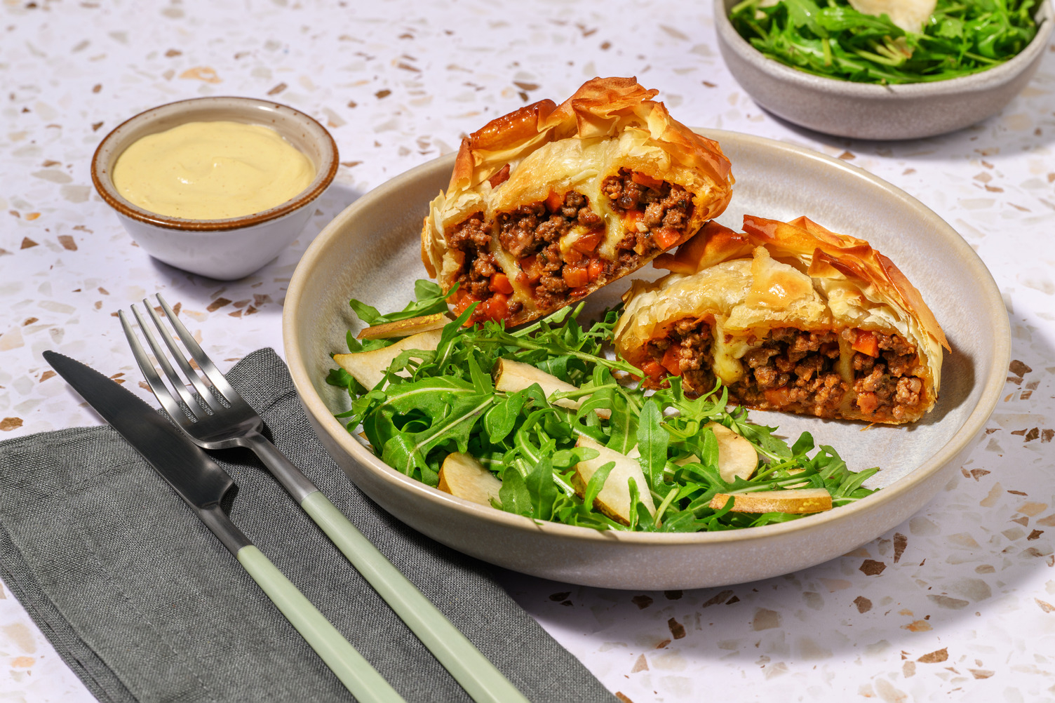 Rustic Herby Pork Filo Snail