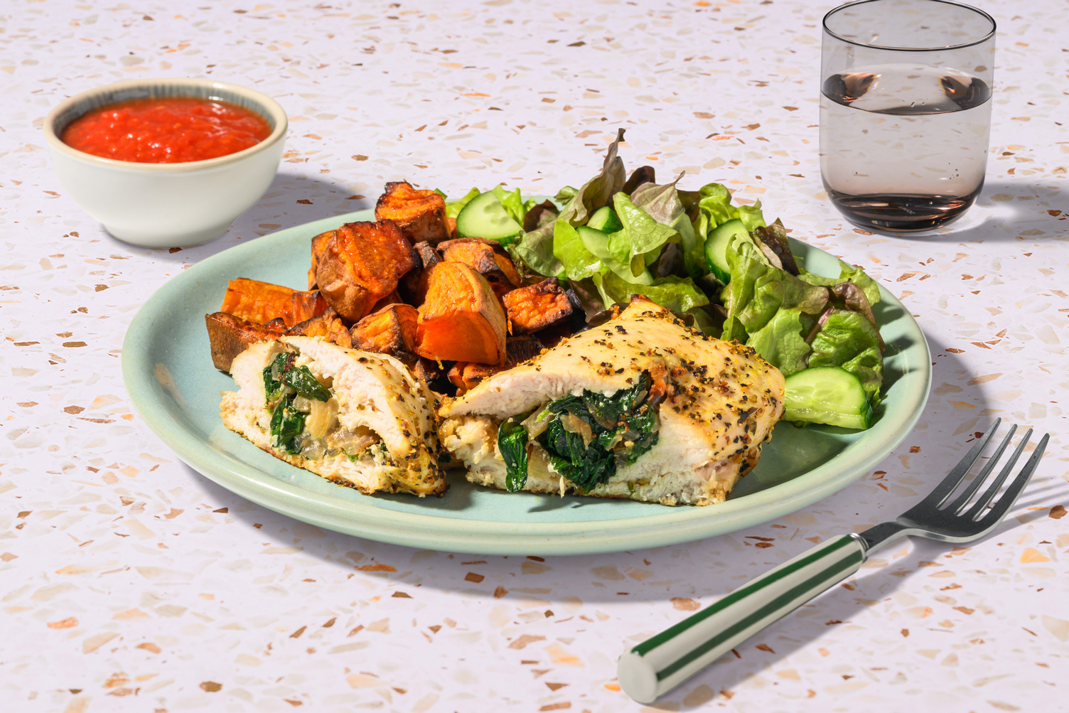 Spinach & Fetta Stuffed Salmon