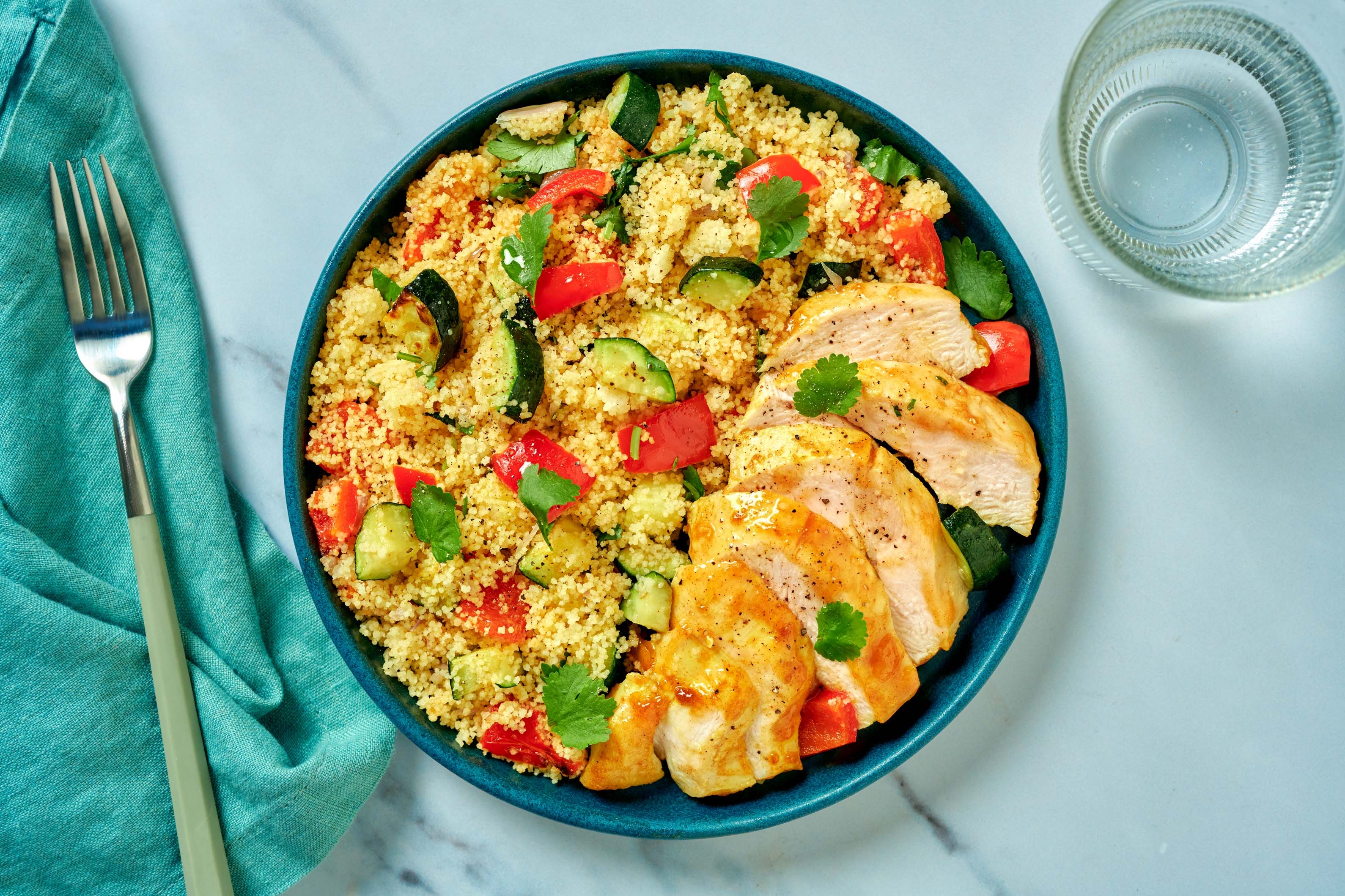 Poulet aux épices indiennes et chutney à la mangue