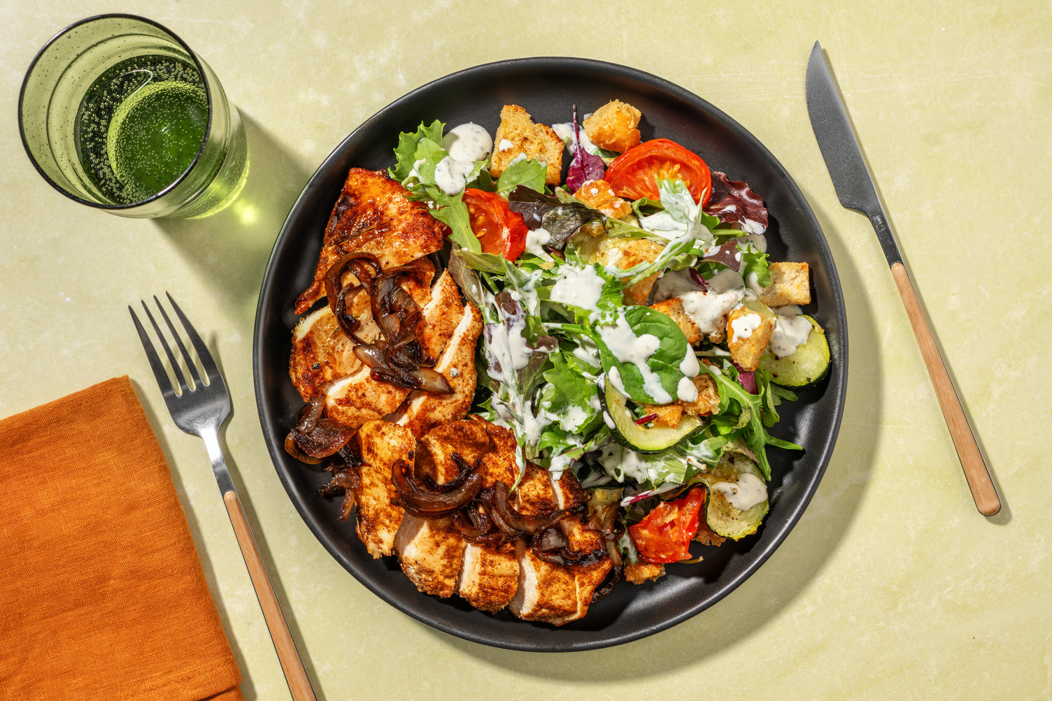 Aussie Chicken & Cheesy Crouton Salad