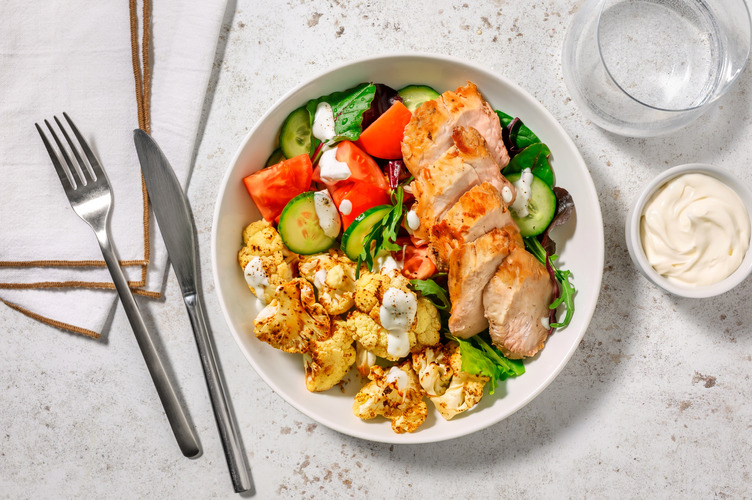 Double Seared Pork & Mumbai-Spiced Cauliflower