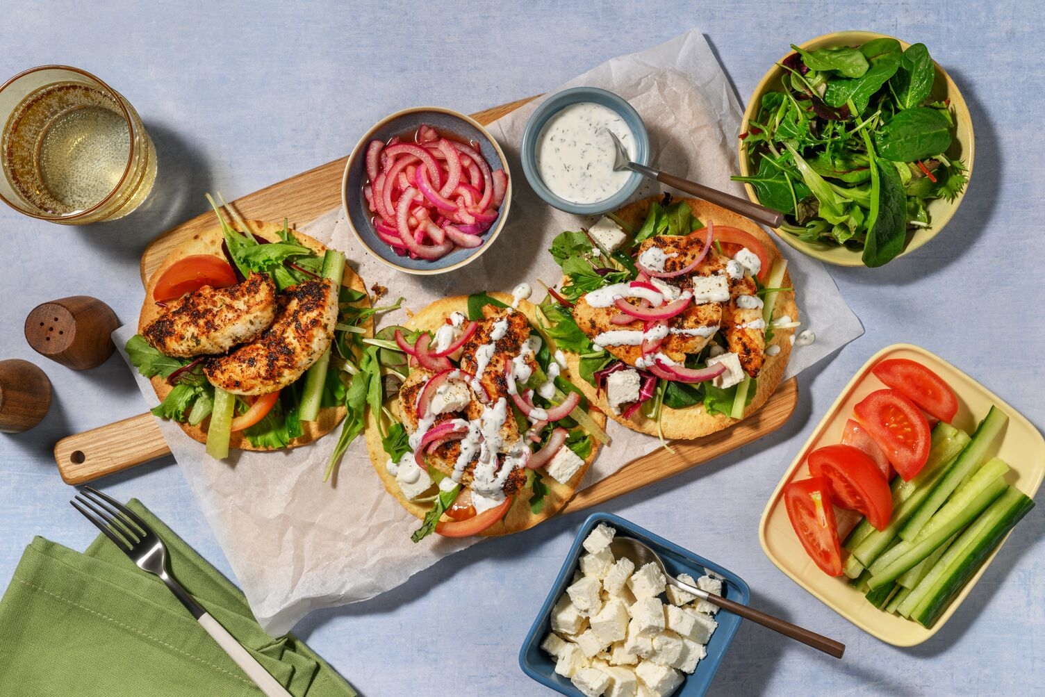 Loaded Greek-Style Haloumi Gyros Bar
