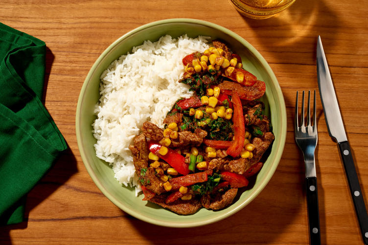 Garlic Pepper Beef & Veggie Stir-Fry