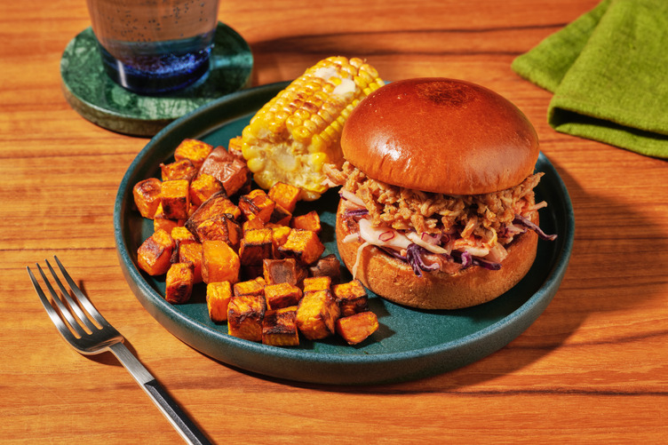 Double Easy Pulled Pork & Smokey Slaw Burger