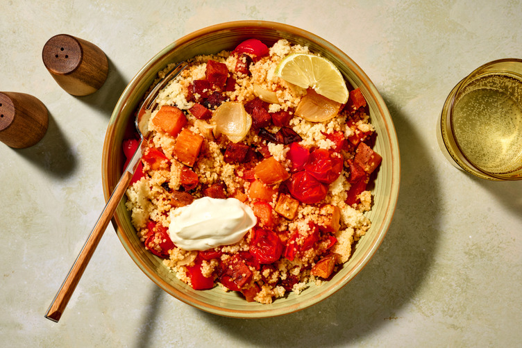 Easy Double Roast Chorizo & Veg-Loaded Couscous