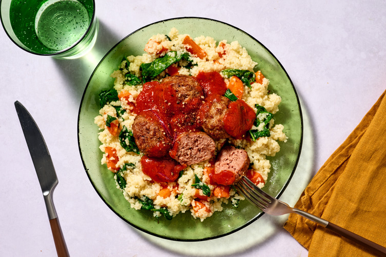 Double Saucy Baked Herby Beef Meatballs