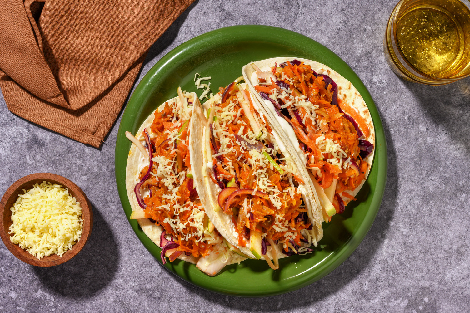 Express BBQ Beef & Apple Slaw Tacos