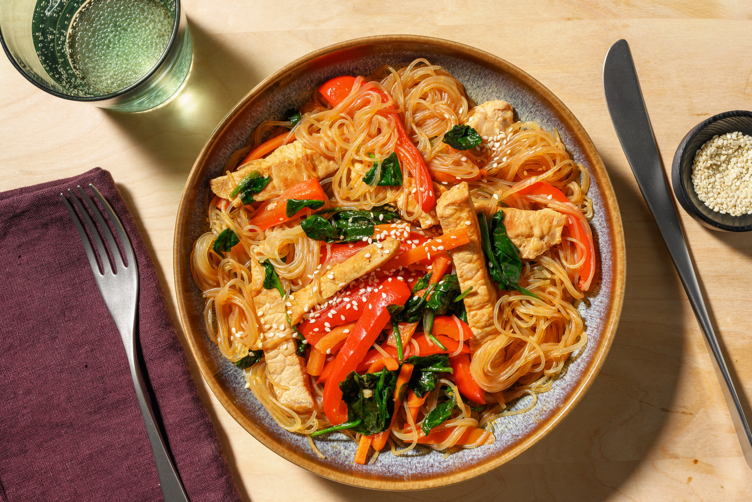 Umami Beef & Sweet Potato Noodles Japchae