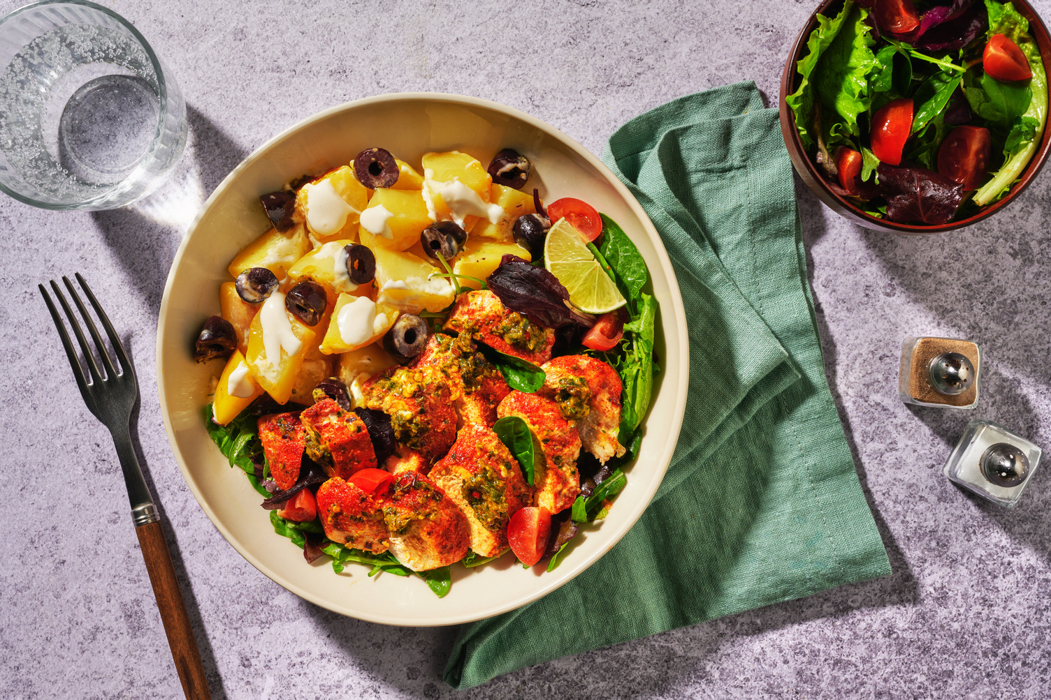 Abuela’s Haloumi & Olive-Aioli Potatoes