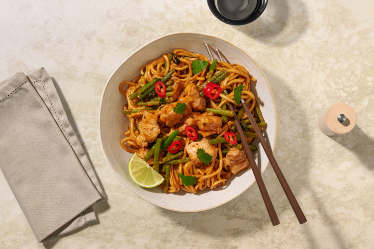 Easy Prawn Rendang Noodle Traybake