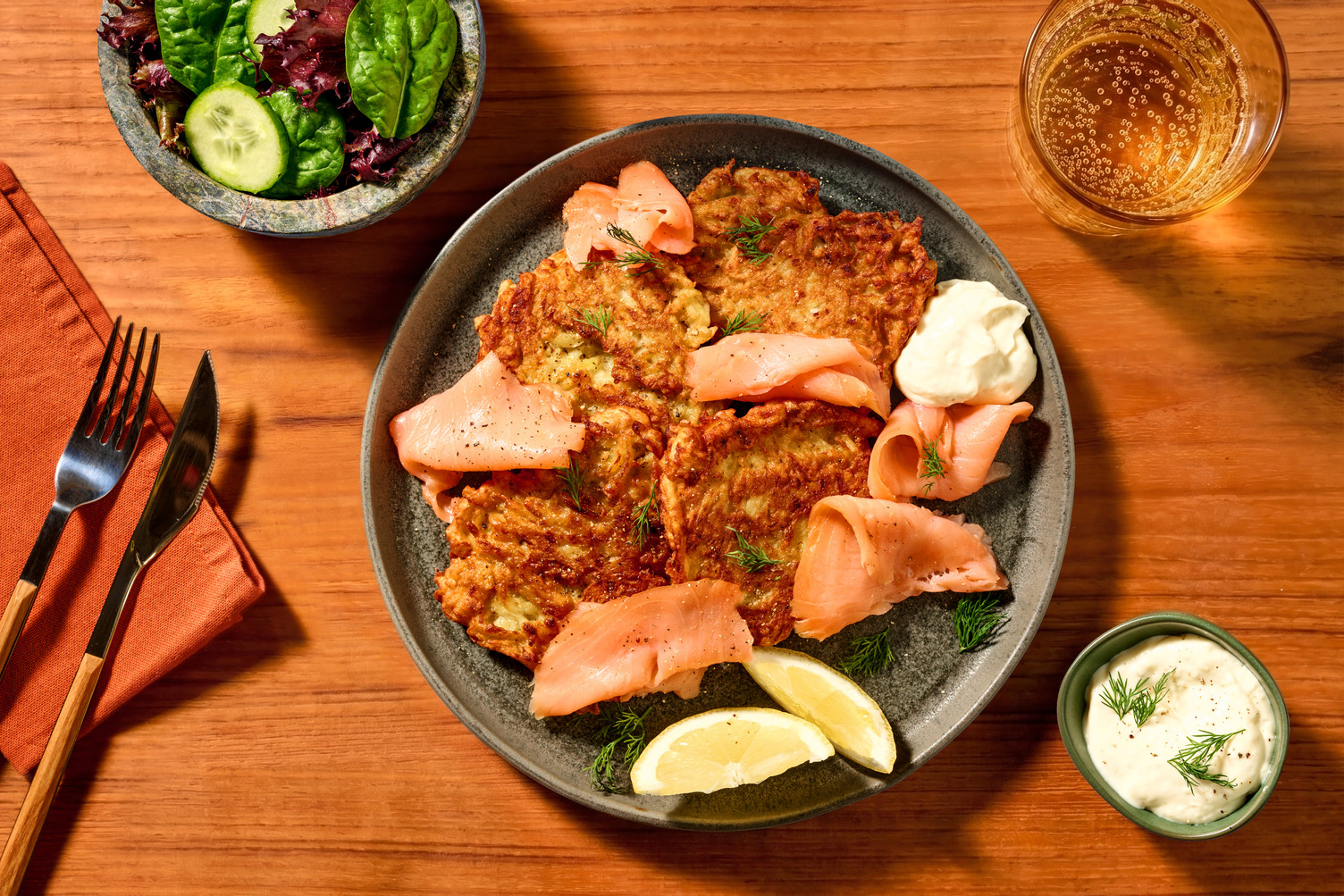 Smoked Salmon & Swedish Potato Pancakes