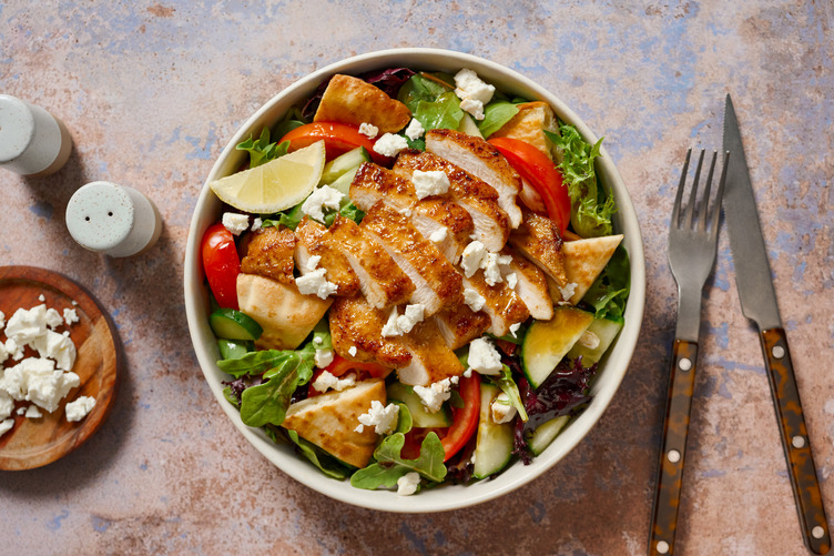 Spiced Haloumi & Fattoush Salad