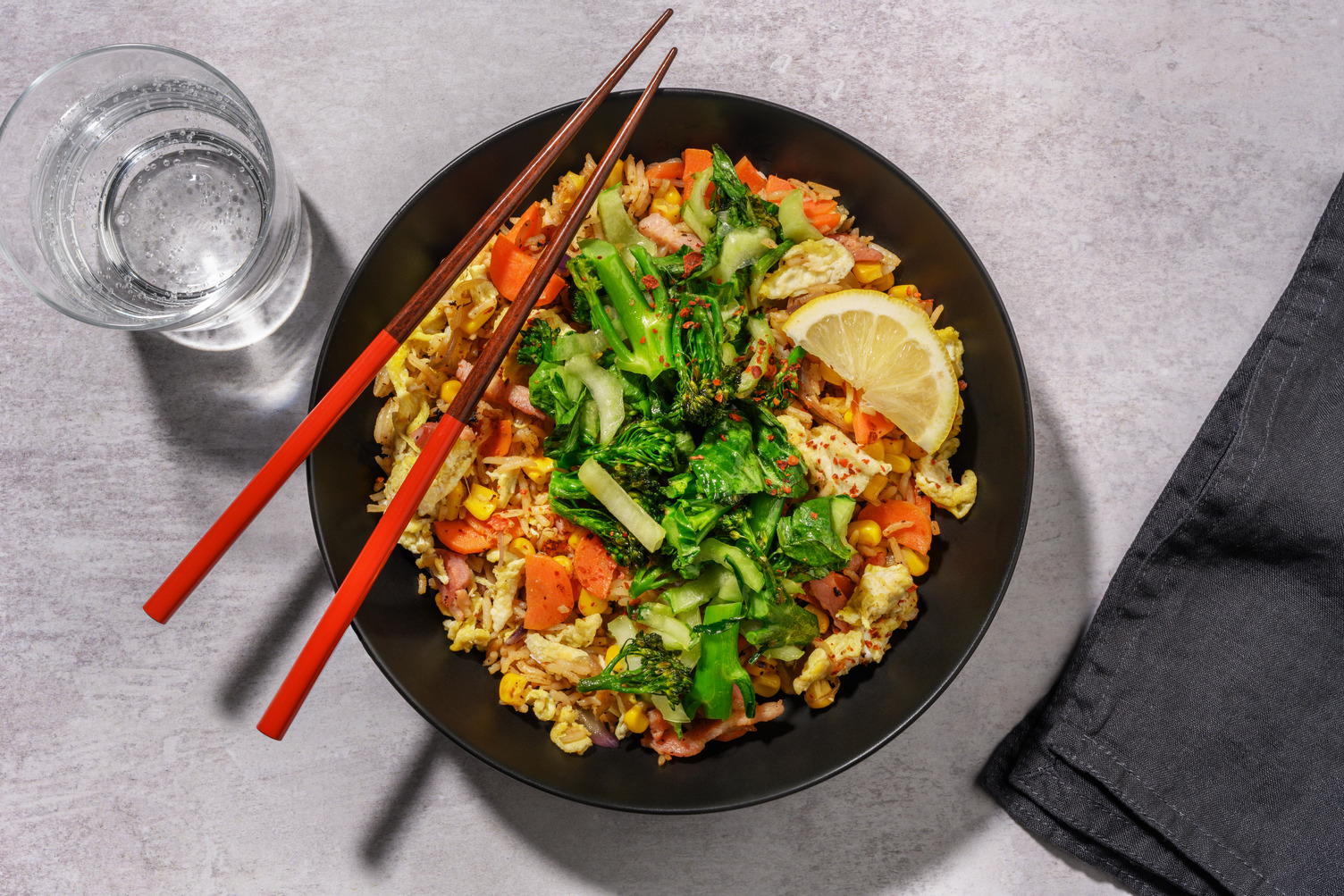 Crispy Bacon & Veggie Fried Rice