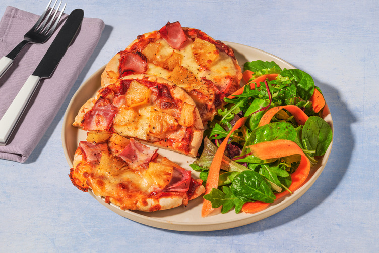 Double Smoked Ham & Pineapple Flatbread Pizzas 