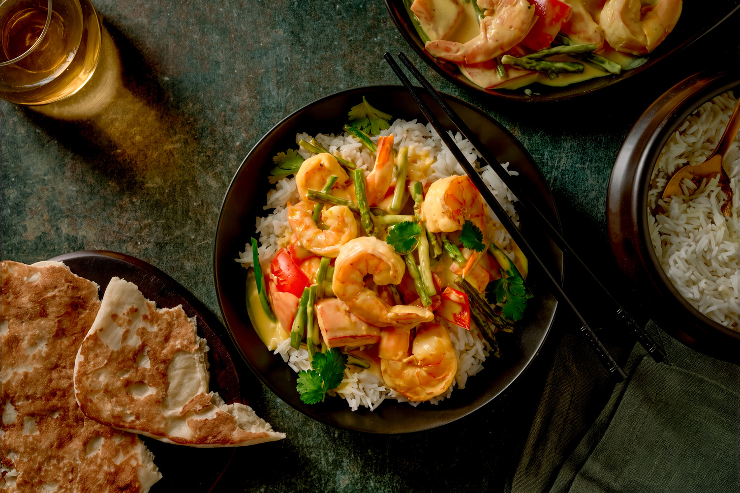 Fragrant Prawn Curry & Premium Garlic Naan