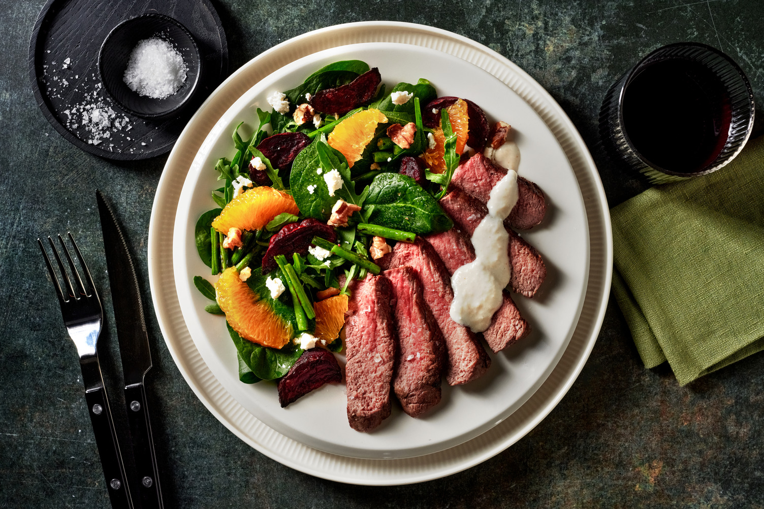 Roast Beef Fillet & Beetroot-Orange Salad