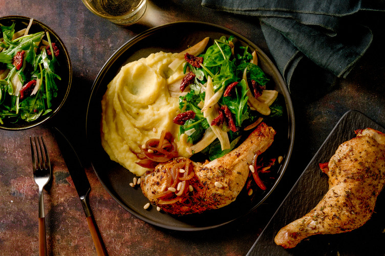 Date-Night Roast Chicken & Parmesan Mash
