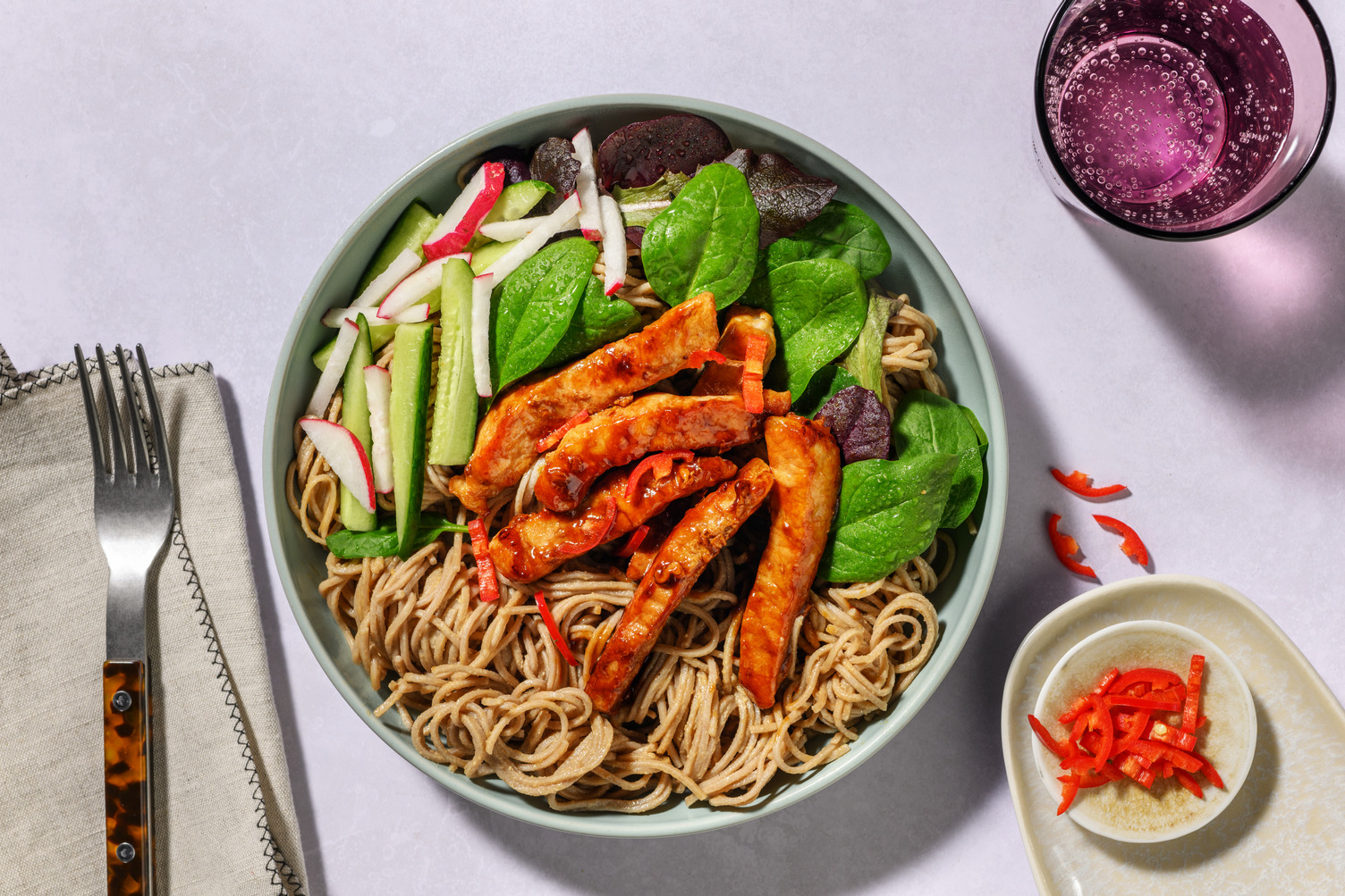 Chinese-Style Chicken & Cold Sesame Noodles