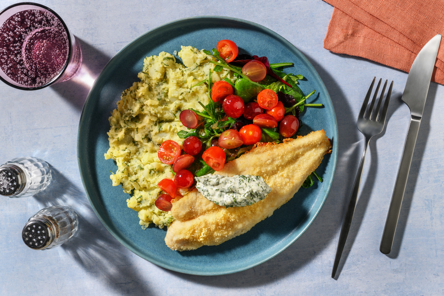 Chicken  & Crushed Dill Potatoes