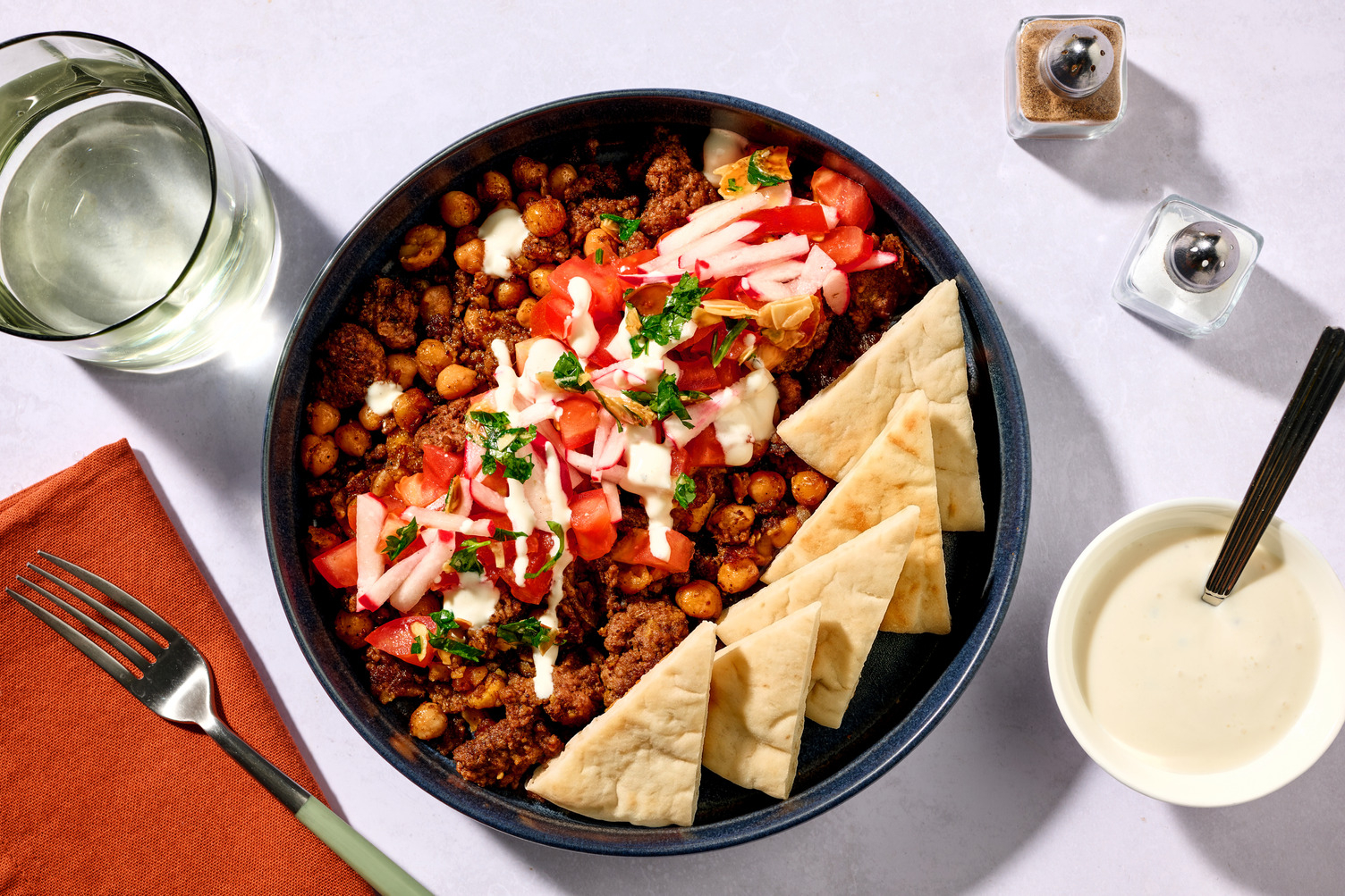 Fattah-Inspired Lamb & Chickpea Bowl