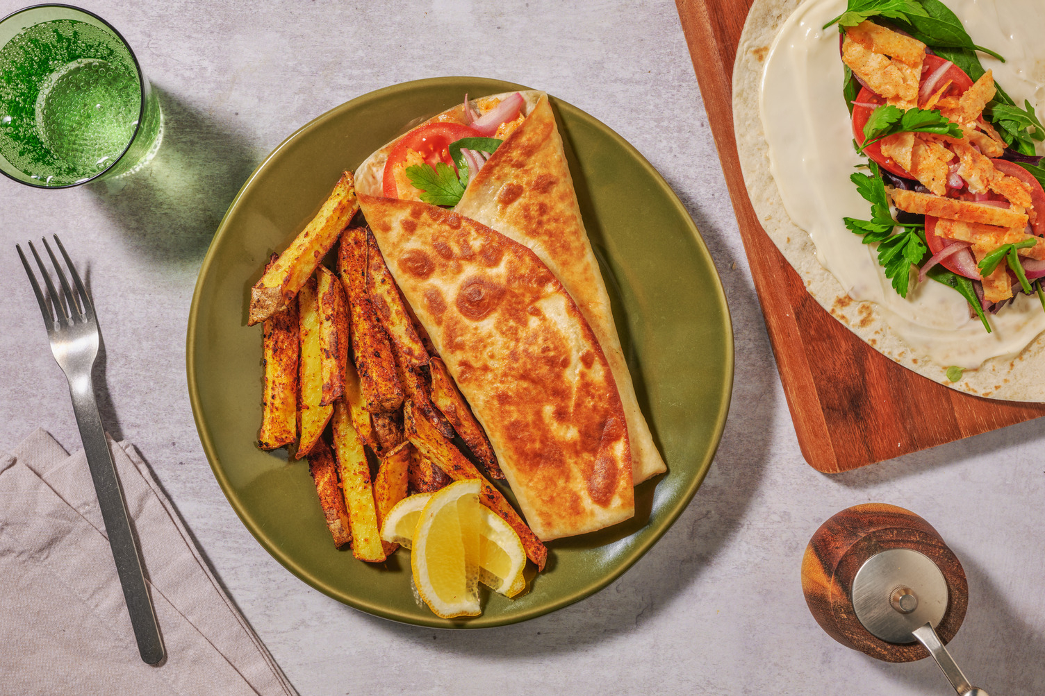 Shawarma-Style Shaved Double Haloumi Wraps