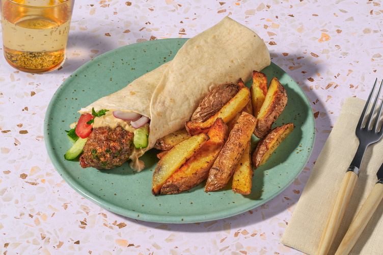 Sheet Pan Double Lean Beef Kofta Kebabs & Fries