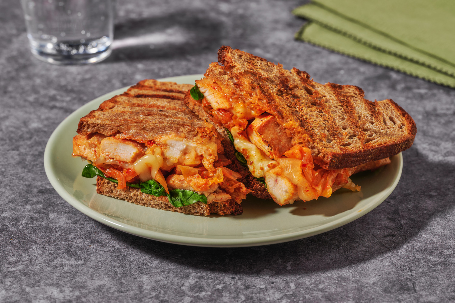 Two-Cheese Pulled Pork & Kimchi Sourdough Toastie